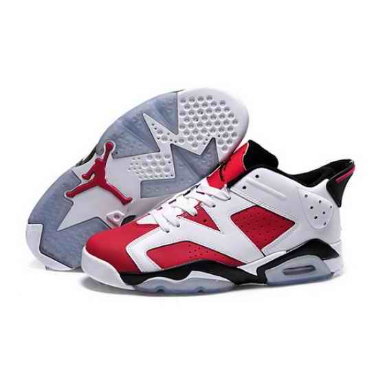 Air Jordan 6 Shoes 2015 Mens Low White Red Black